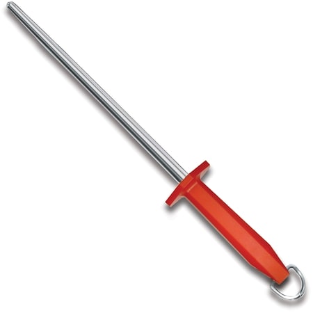 Swiss Army Brands 2023 Victorinox 40683 Kitchen Red Steels - Packer / Trimmer / Processor, 10In Round, Polished Cut VIC-7.8991.12